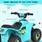 Costway 6V Kids Electric Quad ATV 4 Wheels Ride on Toy Toddlers Forward & Reverse White/Black/Blue/Red